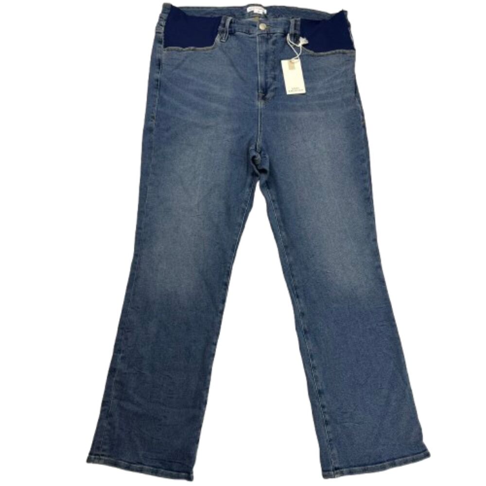 Good American NWT Straight Leg Organic Cotton High Rise Jeans Size 16